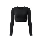 Askin Padded Open-Back Long Sleeve Crop Top – SCBT204A — image 3